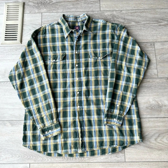 Panhandle Slim Plaid Cotton Western Button Down  Shirt - Picture 3 of 13